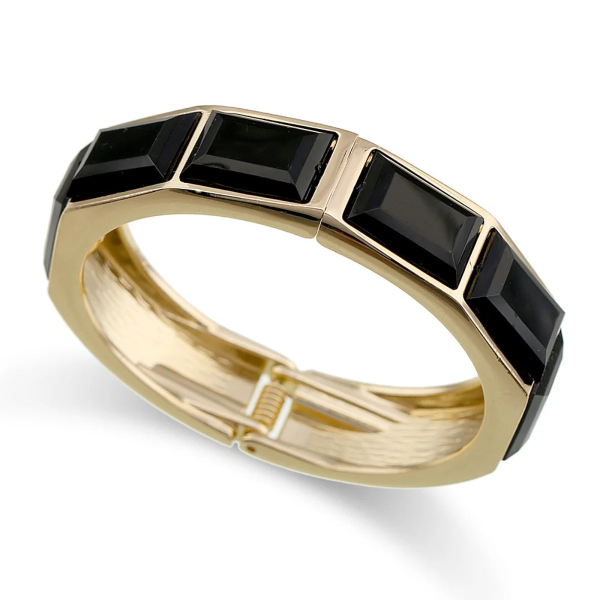 KMVEXO Gothic Punk Black Red Enamel Wide Bangles For Women Men Exaggerated Fashion Metal Bangle Bracelets Gift Vintage Jewelry