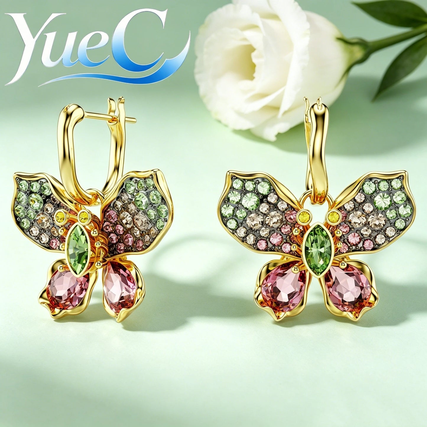 2026 YueC NEW Original Product: Flower Necklace, Butterfly Earrings, Light Luxury Charm Bracelet, Niche Design, Exquisit