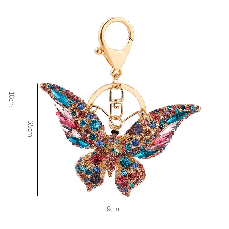 Easya 2024 Fashion Butterfly Bows Luxury Glitter Keychains High Quality Bags Decorate Wedding Gifts for Guests