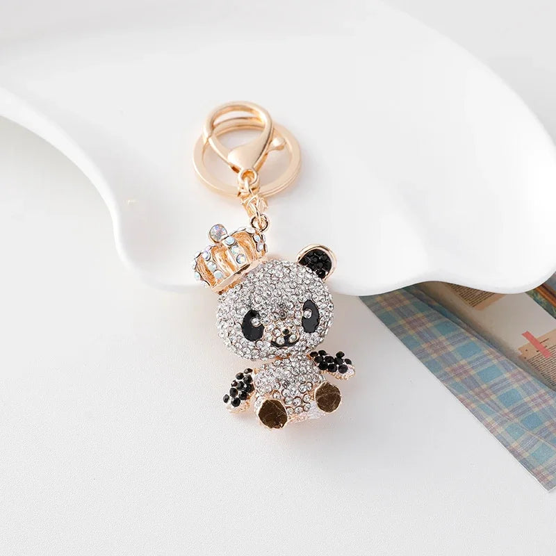 Colorful Bear Series Keychain Dazzling Colors Love Bow Bears Pendant Accompanying Gift Wedding Souvenir