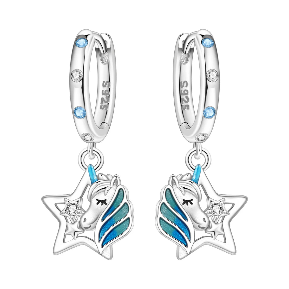 Orstarry 925 Sterling Silver Feather Lucky Symbol Drop Earrings Women Earrings Charm Fashion Versatile Party Jewelry Gifts