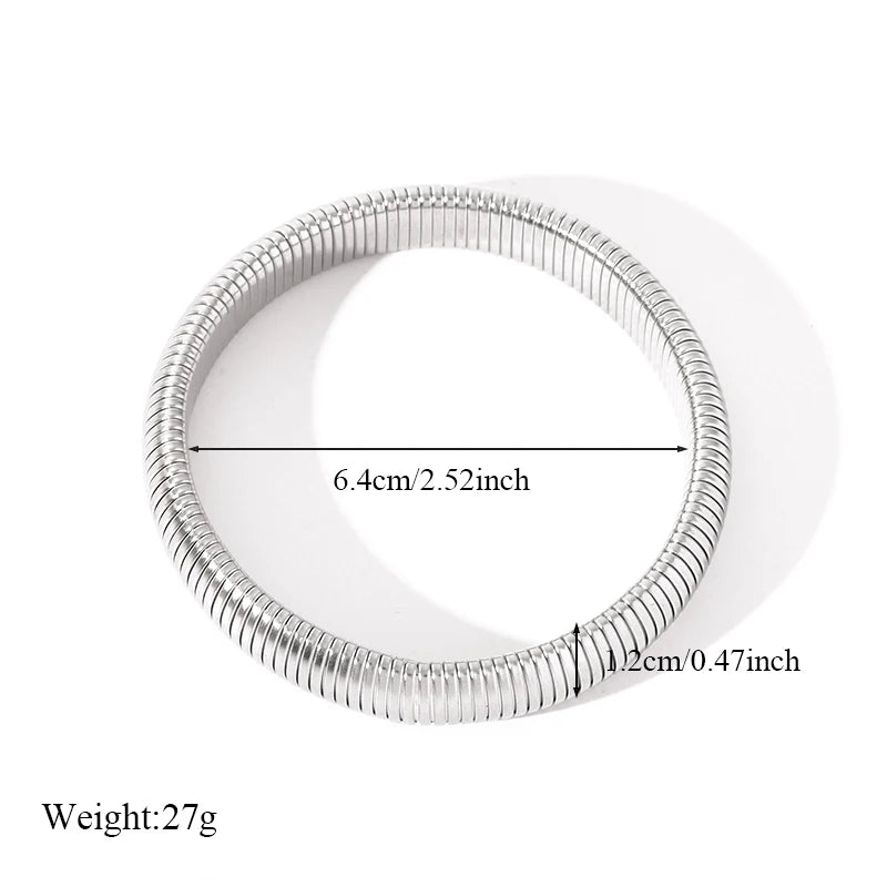 EILIECK 316L Stainless Steel Gold Color Twisted Bangles For Women New Trendy Adjustable Bracelet Waterproof Jewelry Gift Party