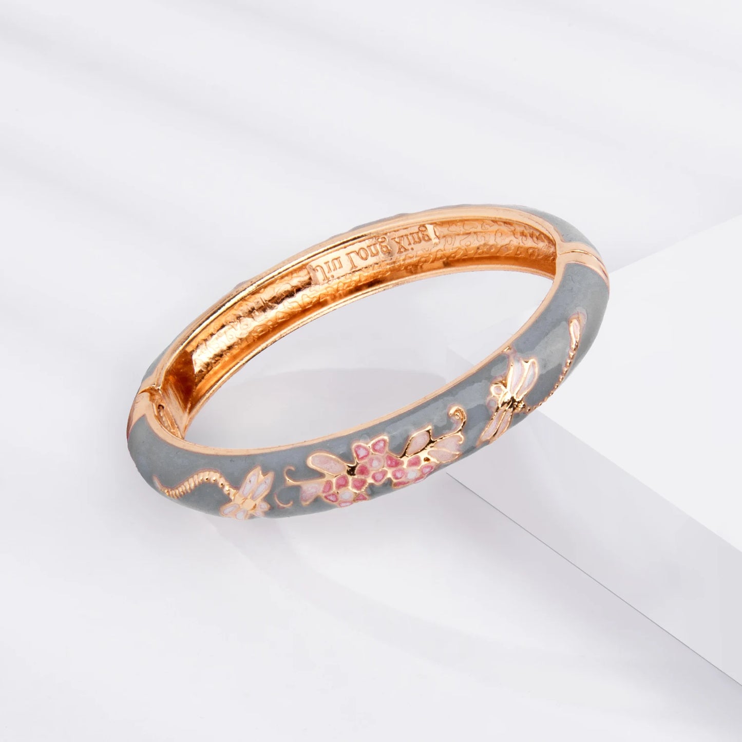 Cloisonne Bracelet For Women Bangles On Hand Enamel Jewelry Flower Women's Hand Bracelet Female Bangle Mother's Day Gifts Wife