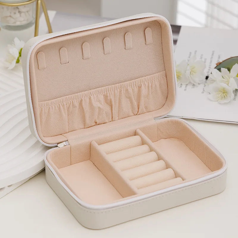 Double-layer Wooden Jewlery Box Ring Box Jewelry Boxes and Packaging with PU Leather Jewelry Storage Organizer and Makeup Case