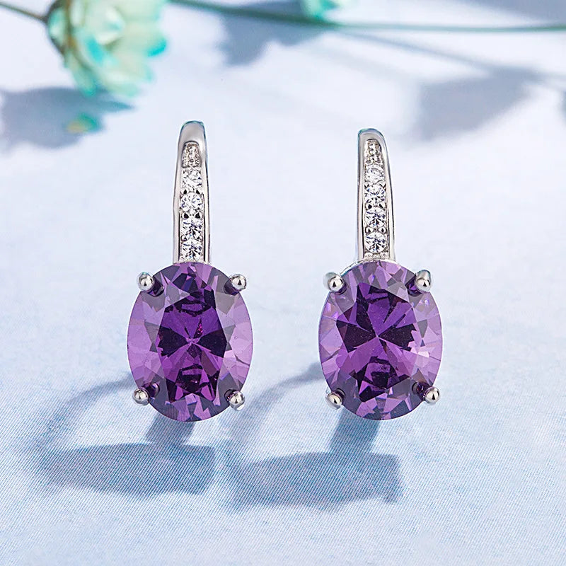 New 925 Sterling Silver Earrings AAA Zircon For Women Exquisite Student Girlfriend Jewelry Accessories Wedding Fashion Gift