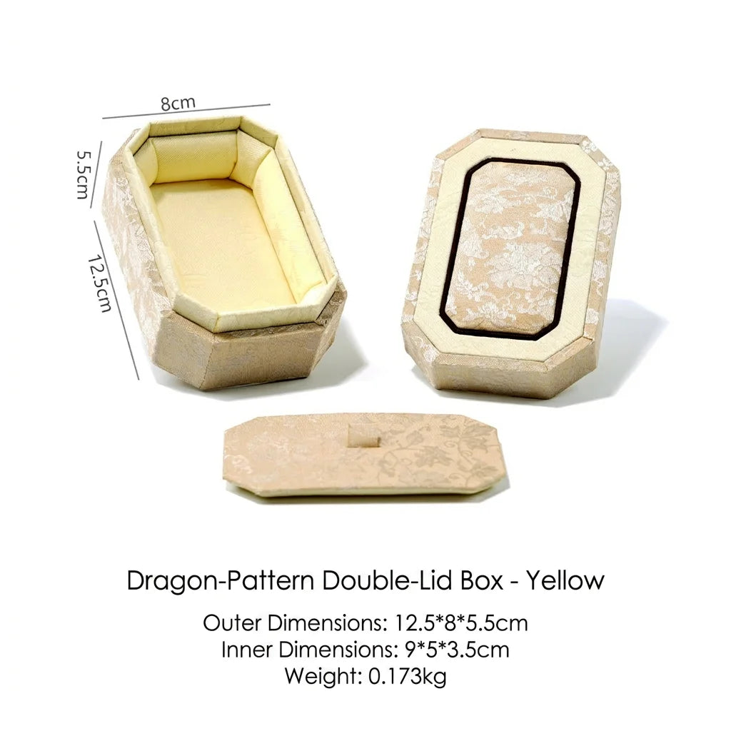 Antique Storage Box Easy To Maintain Oriental Jewelry Box Fabric Storage Box Wear-Resistant For Jewelry Storage