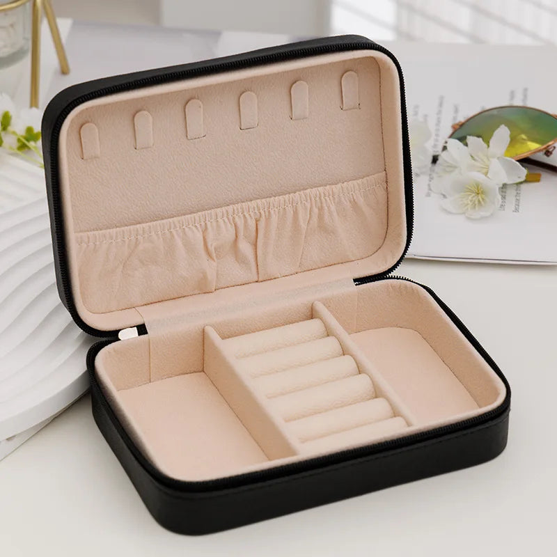 Double-layer Wooden Jewlery Box Ring Box Jewelry Boxes and Packaging with PU Leather Jewelry Storage Organizer and Makeup Case