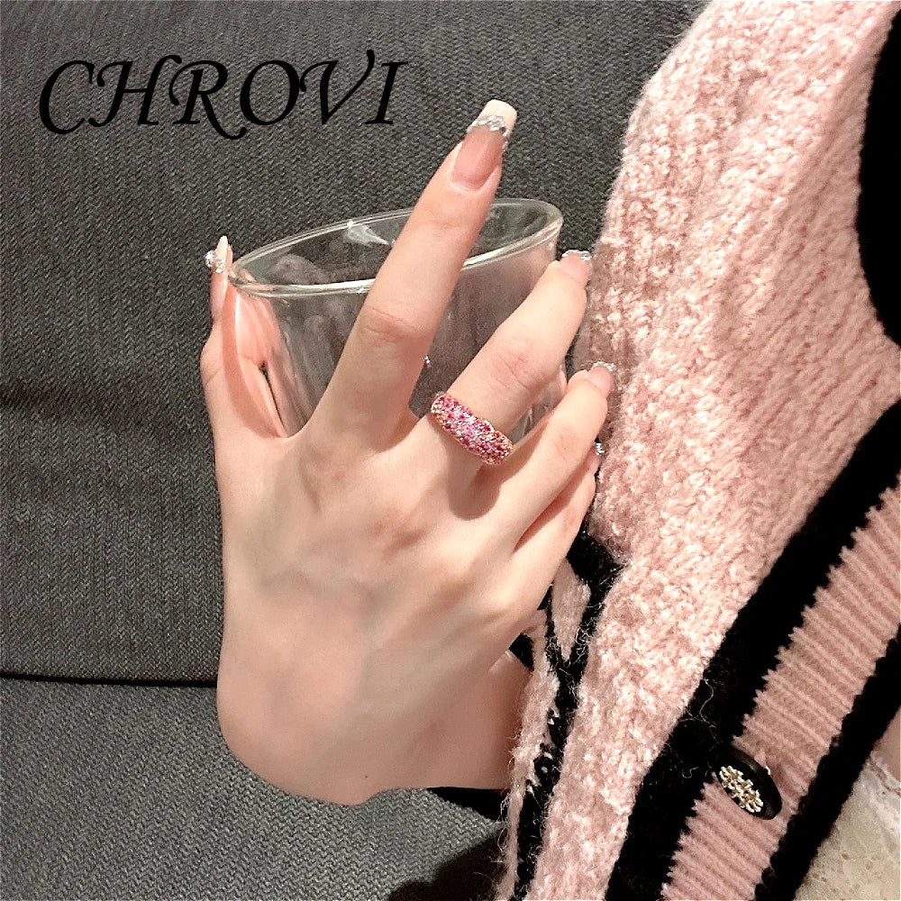 Retro 925 Sterling Silver Botanical Mint Color Ring, Colorful Frosted Pastry, Full Diamond Set Pink sapphire Ring, Women's Acces