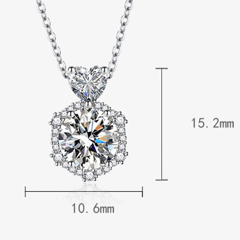 Nice 5A Zircon Necklace Pendant 925 Sterling Silver For Women Wedding Engagement Jewelry Plated 18K white gold Necklaces party