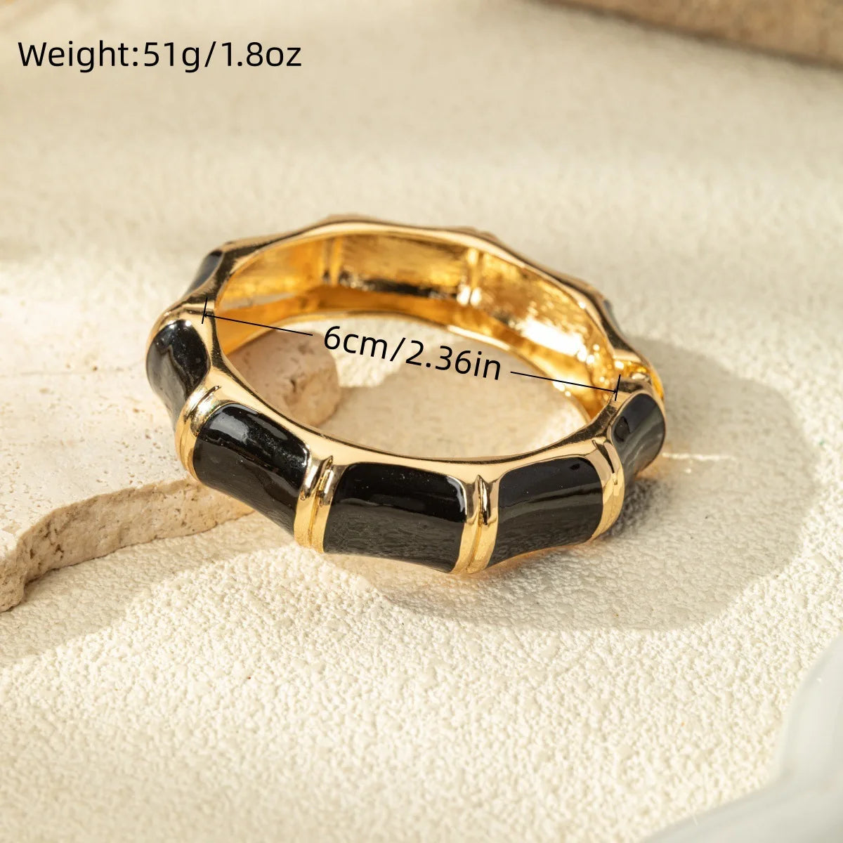 KMVEXO Exaggerated Unique Black Imitation Enamel Metal Wide Bangles Women Geometric Irregular Spring Bracelet Punk Rock Jewelry