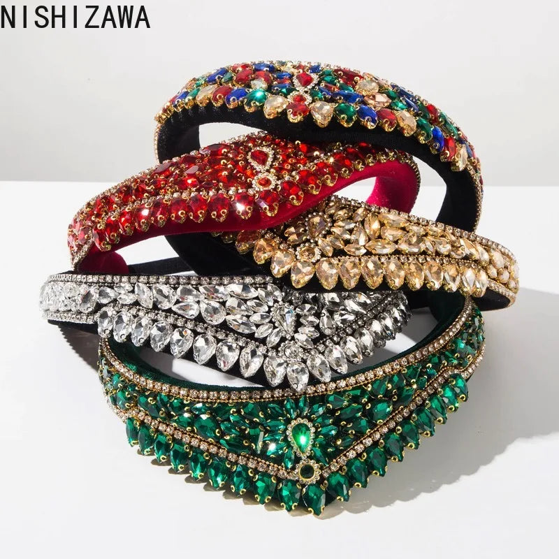 Baroque Rhinestones Hair Accessories Dinner Party Light Luxury Fashion Jewelry Elegant Shiny Exquisite Versatile Hairband