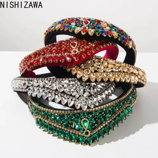 Baroque Rhinestones Hair Accessories Dinner Party Light Luxury Fashion Jewelry Elegant Shiny Exquisite Versatile Hairband