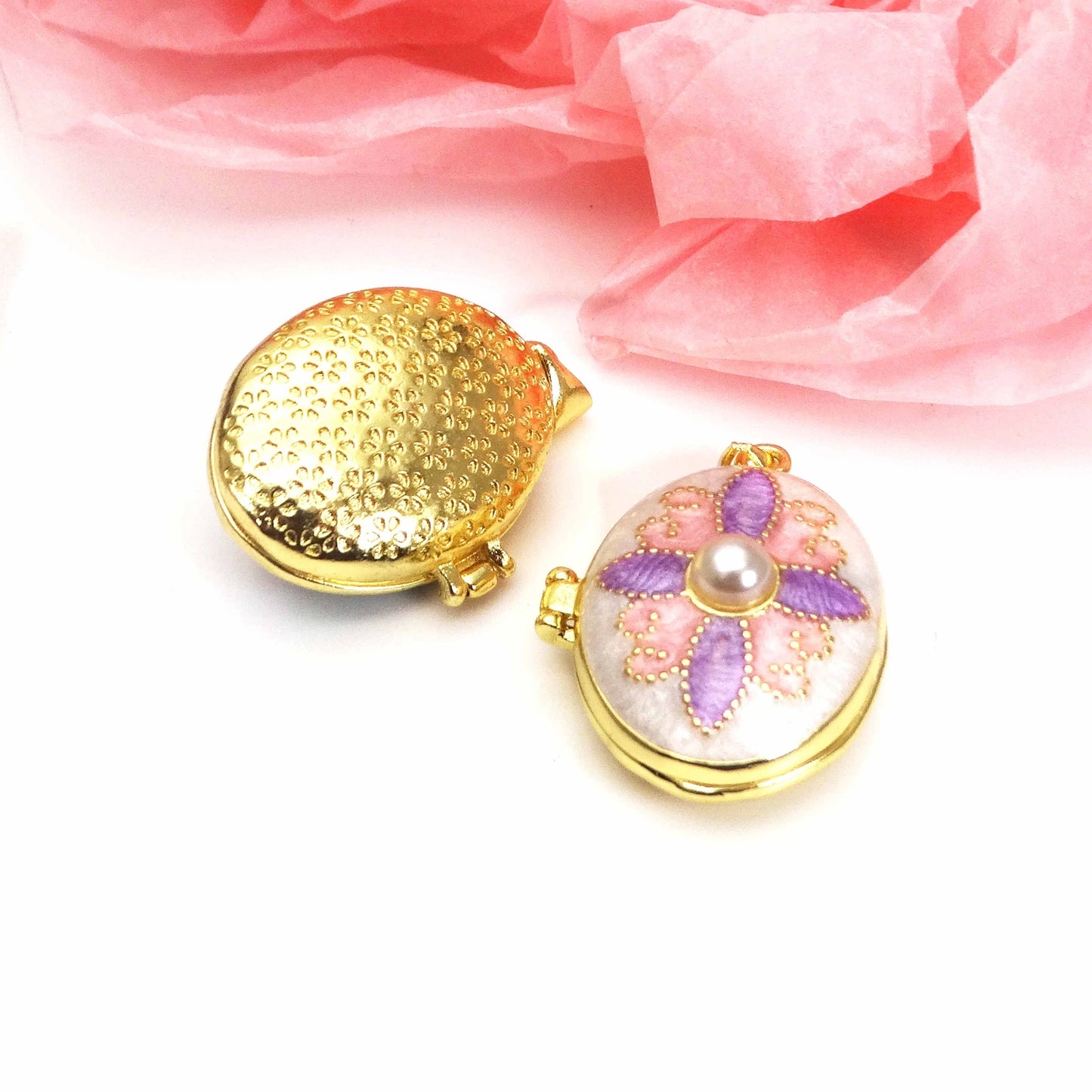 Micro Zircon oil drip photo box Pendant necklace Pearl Celtic Knot pendant necklace copper chain jewelry necklace