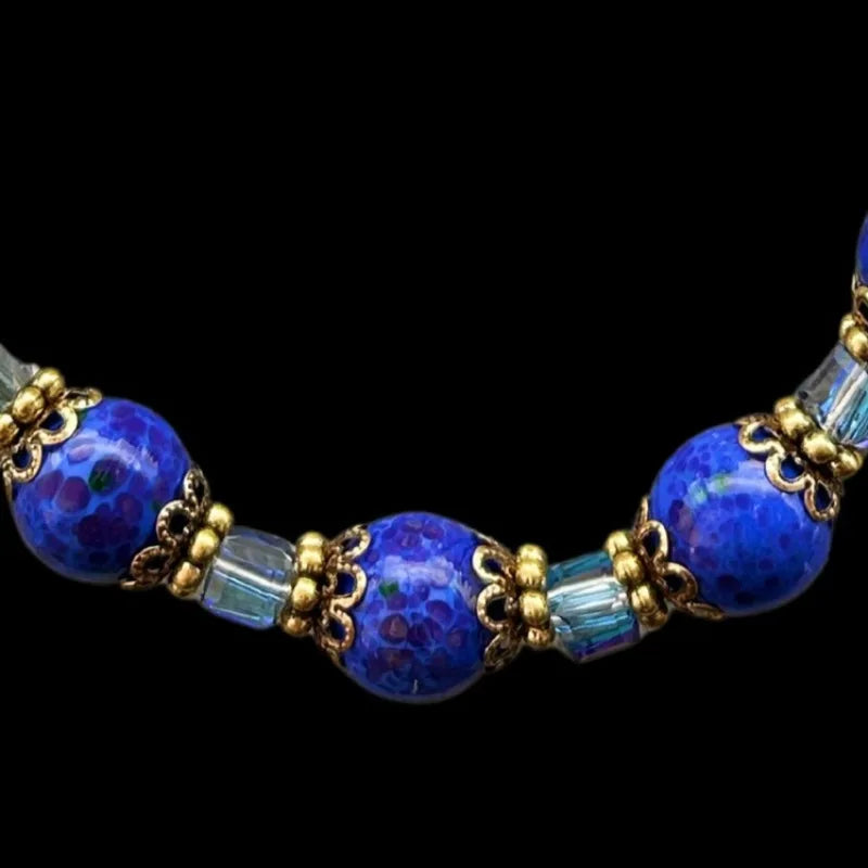 NISHIZAWA Blue Beads Women Earrings Geometric Vintage Palace Style Jewelry Luxury Fashion Elegant Versatile Aretes De Mujer
