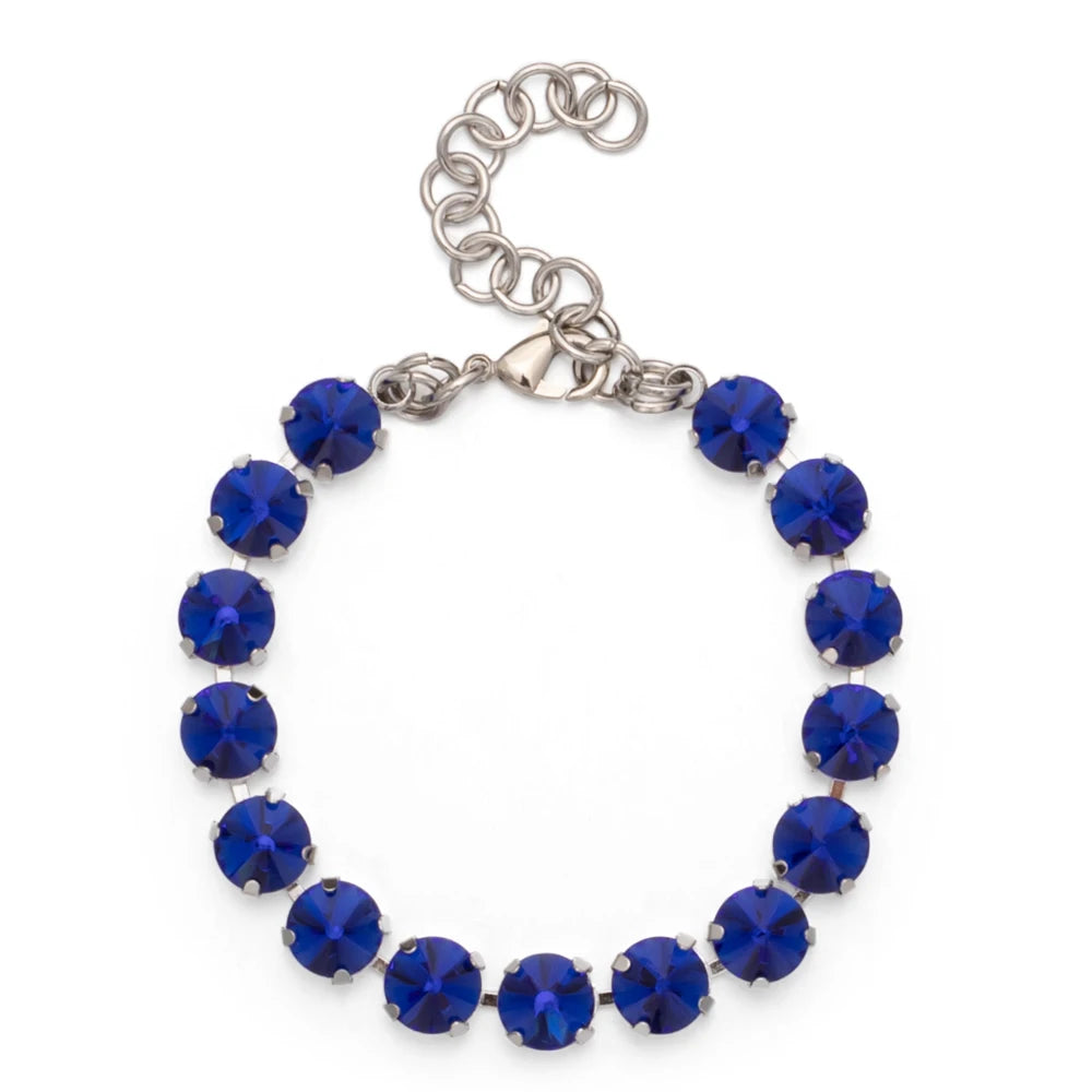 New Design Hot Deal Crystal Charms Bracelets For Women Claw Drill Set Colorful Crystal Bracelets Lobster Clasp  Link Chain