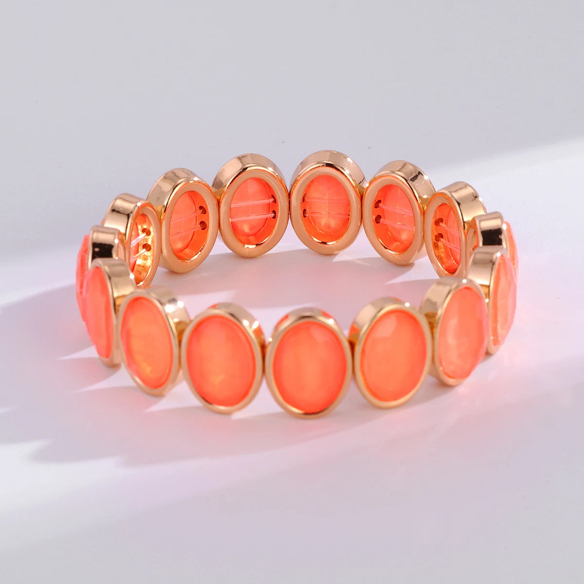 2026 New Arrival Glass Crystal Candy Beads Bracelets Colorful Rhinestone Girl Women Gold Color Bangle Bohemian Style Bracelet