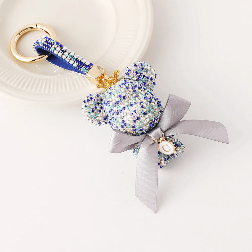 Bear Key Chain Full Crystal Inlay