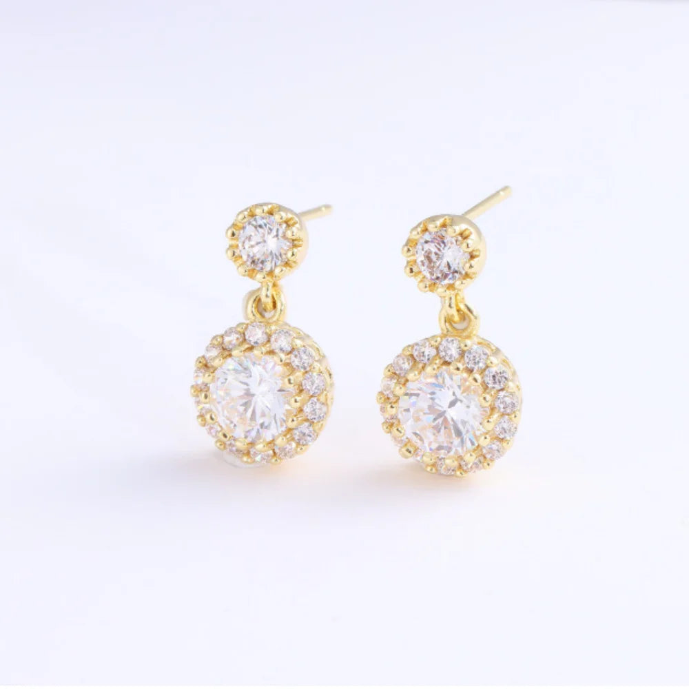 925 Sterling Silver Crystal Zircon Earrings For Women High-End Temperament Tassel Earrings Simple And Versatile Earring Jewelry