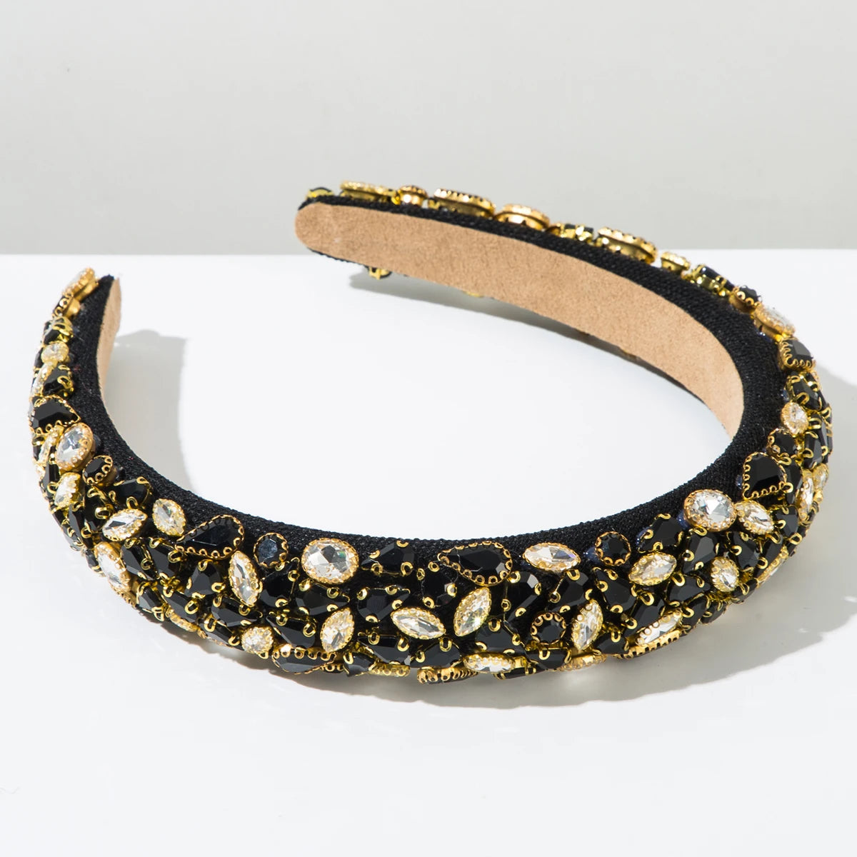 Cross border New Fashionable Baroque Headband Full Diamond Color blocked Heavy Industry Gorgeous Ball Headband for Women