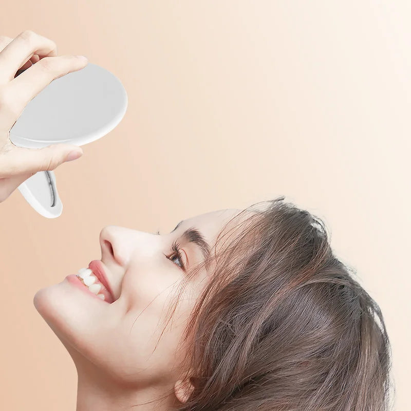 LED Compact Mirror with 1X/10X Magnification Portable Folding Handheld Small Pocket LED Travel Makeup Mirror for Daily Use/Gift/