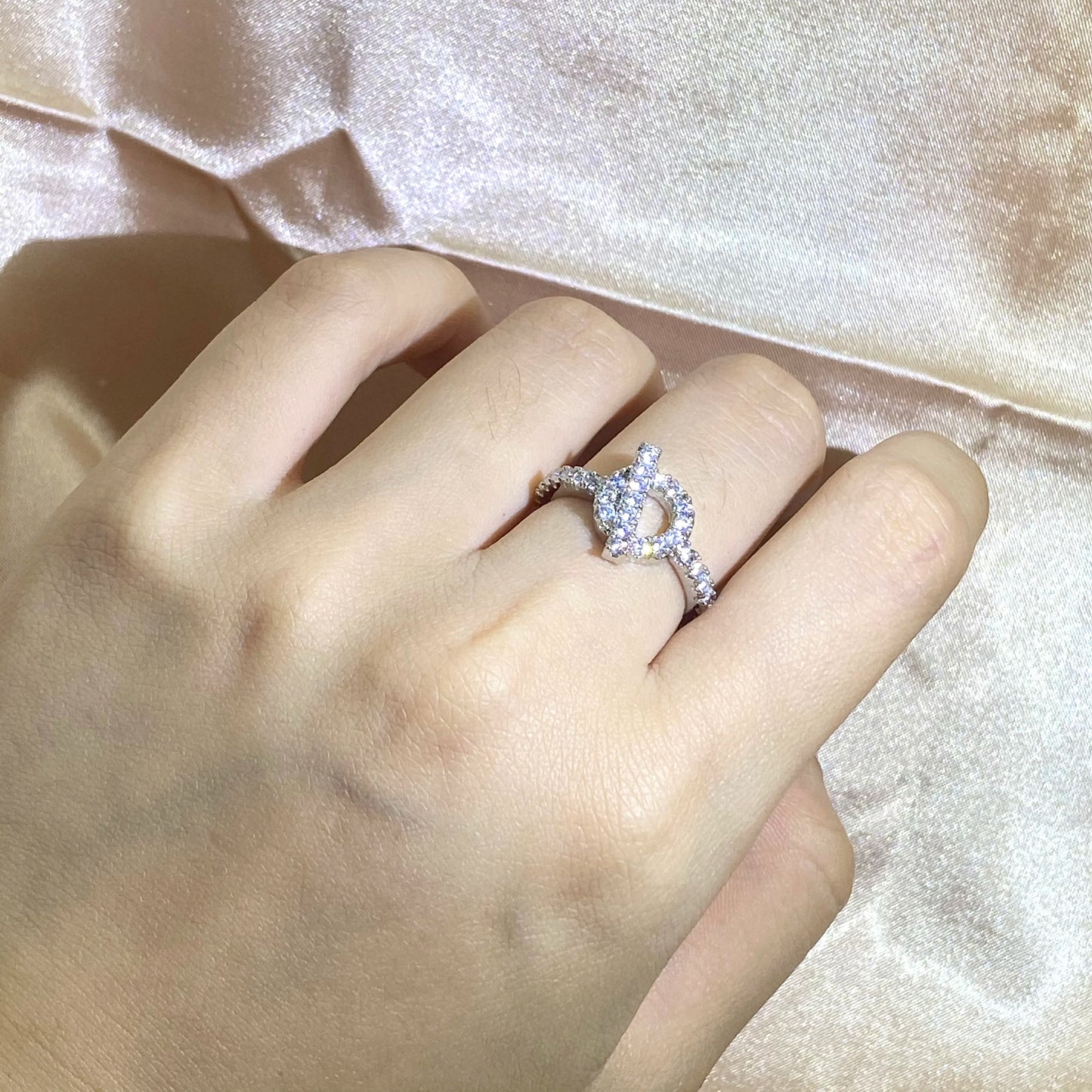 High Quality AAA Cubic Zirconia Rings Luxury Fashion Geometric Symbols Ring For Women Wedding Brand Jewelry Gifts