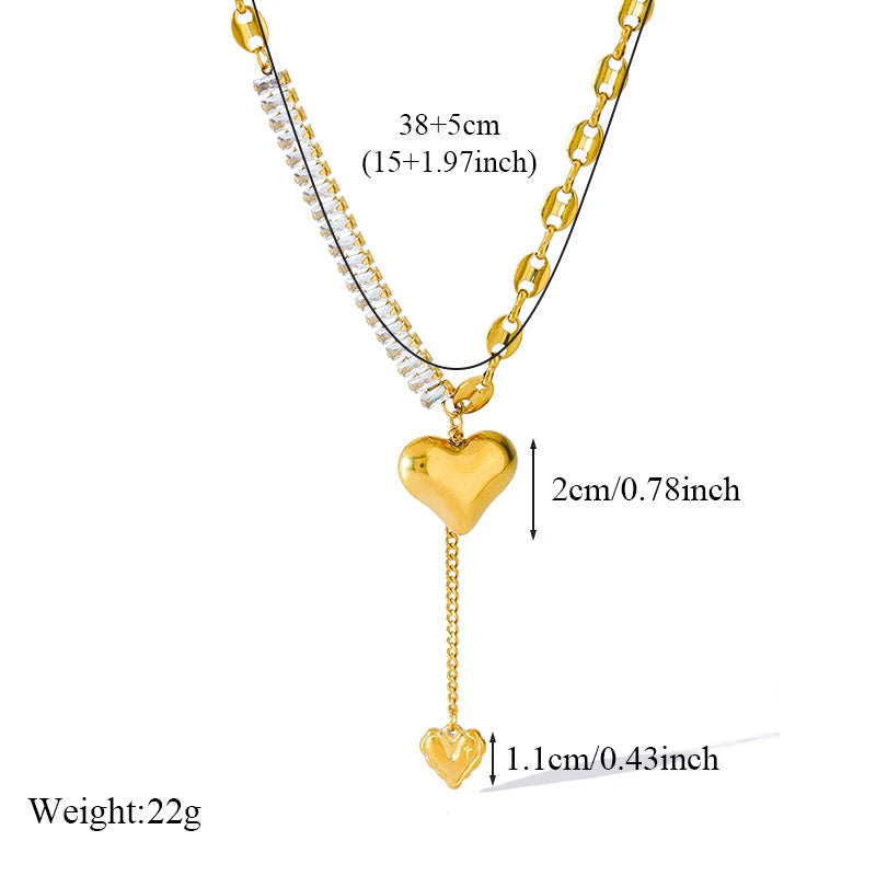 EILIECK 316L Stainless Steel Gold Color Portrait Coin Pendant Necklace For Women Fashion New Gift OT Buckle Neck Chain Jewelry
