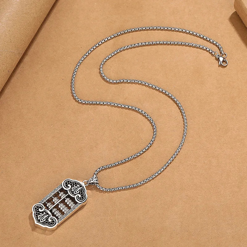 New 925 Sterling Silver Abacus Necklace Pendant Luxury vintage High Quality For Women Men Wedding Engagement Fashion Jewelry