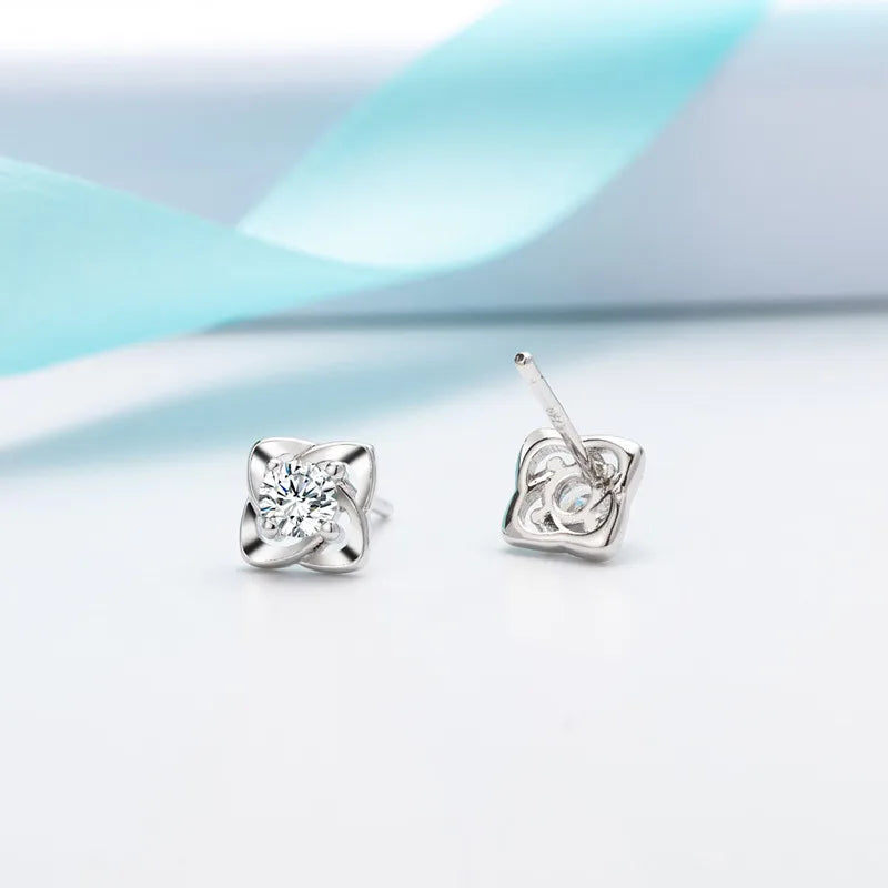 New 925 Sterling Silver Earrings AAA Zircon For Women Exquisite Student Girlfriend Jewelry Accessories Wedding Fashion Gift