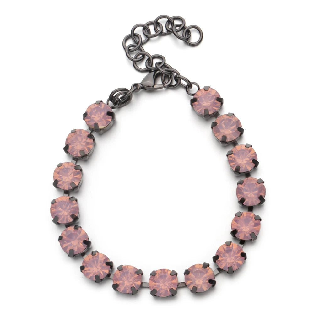 New Design Hot Deal Crystal Charms Bracelets For Women Claw Drill Set Colorful Crystal Bracelets Lobster Clasp  Link Chain