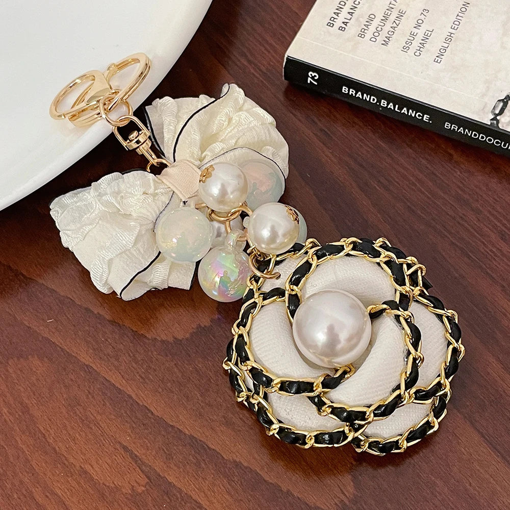 2024 Fashion Flower Keychain Camellia Handbag Pendant Gifts Souvenirs