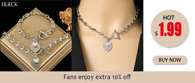 EILIECK 316L Stainless Steel Chains Necklace Choker For Women Trendy Gold Color Collar Neck Chain Waterproof Jewelry Lady Gift