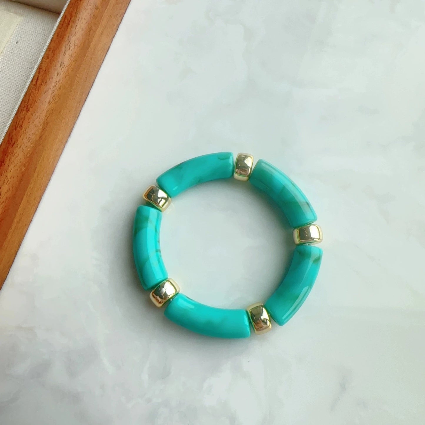 2026 Personalized Acrylic Resin Bead Bracelet For Women Trendy Summer Bohemian Sea Beach Seaside Vacation Jewelry Accessories