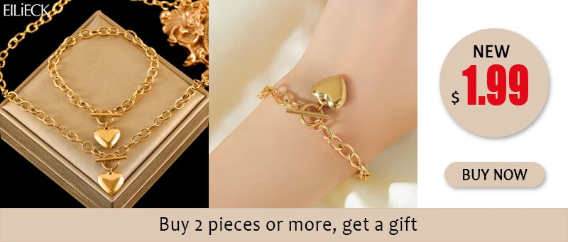 EILIECK New Fashion Stainless Steel Metal Bead Ball Necklace Bracelet Earrings For Women Trendy Waterproof Jewelry Set Gift