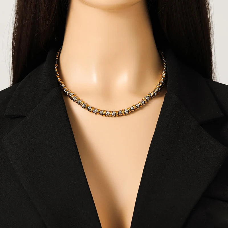 EILIECK 316L Stainless Steel Gold Color Chain Chokers Necklace For Women High Quality  Neck Chain Trendy Fashion Jewelry Bijoux