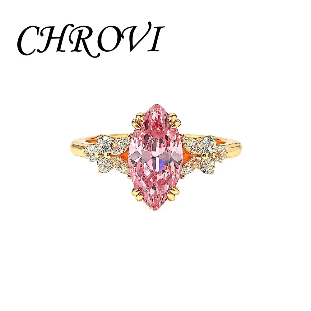 Light Luxury 925 Sterling Silver High-End Padparadscha Ring for Women with High-Carbon Diamond Open Wedding Ring