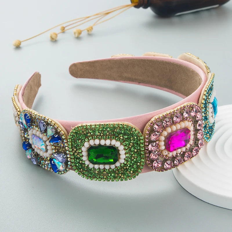 Fashionable New Style Brilliant Crystal Baroque Headband Grottoes With High Grade Fragrant Headband Accessories