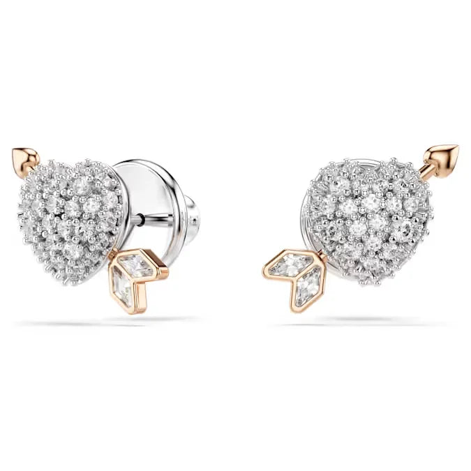 2026 New High-Quality Bee, Cupid's Arrow Heart Candy Snowflake Crystal Earrings for Women - Romantic and Elegant Holiday Gift