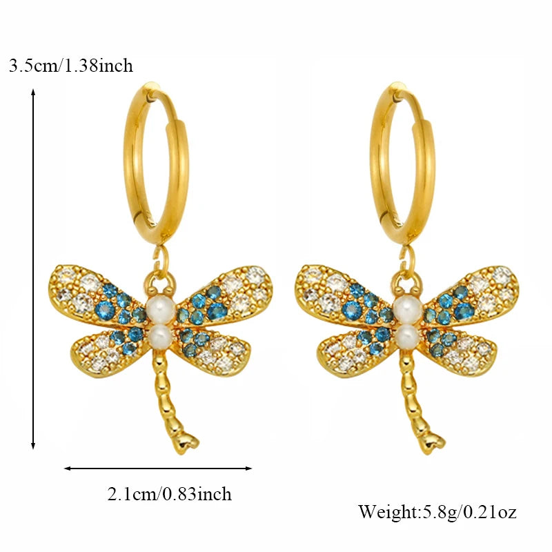EILIECK 316L Stainless Steel Irregular Heart-shaped Dangle Earrings For Women Stylish Fashion Waterproof Ear Jewelry Lady Gift