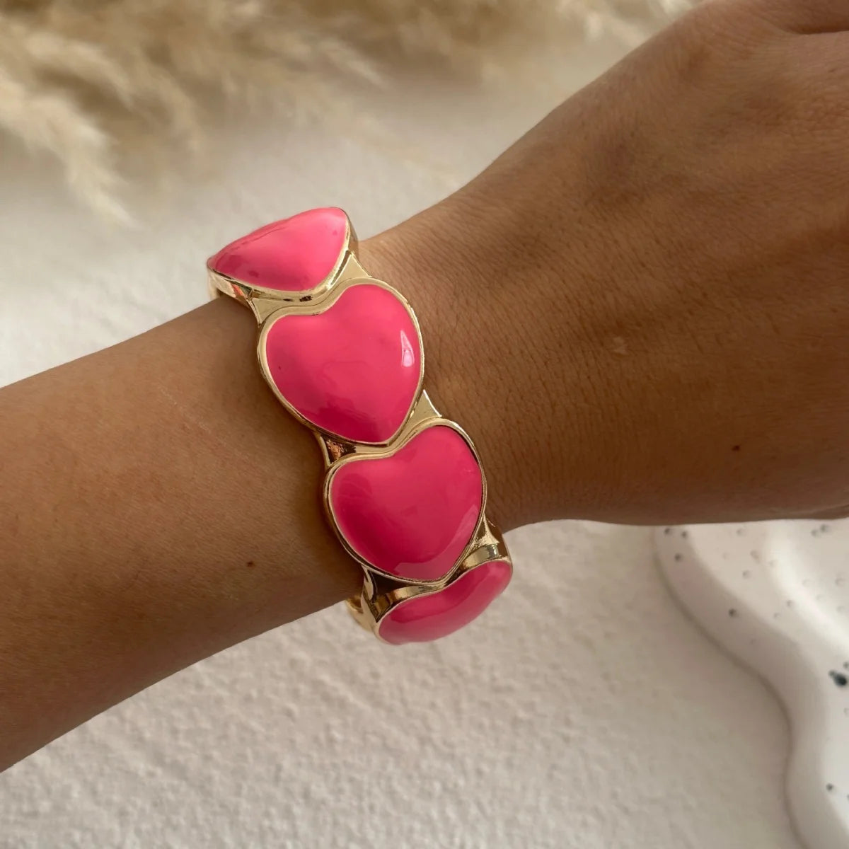 KMVEXO Dopamine Color Blocked Bangles Creative Design Fashionable Temperament Drip Oil Imitate Enamel Bracelet Women Jewelry