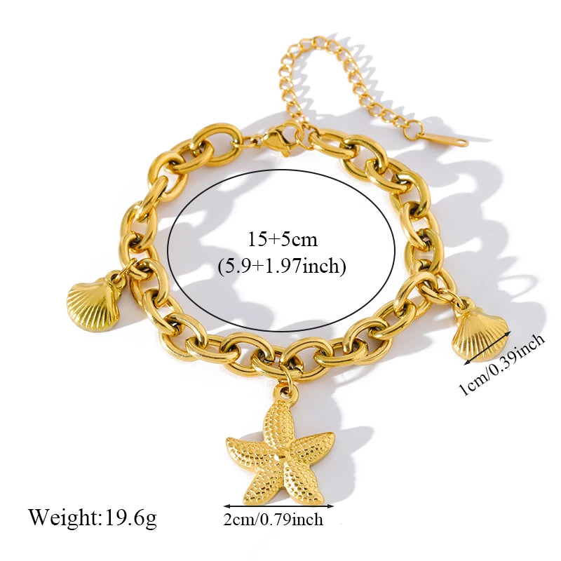 EILIECK 316L Stainless Steel Gold Color Portrait Coin Charm Bracelet Trendy Wrist Chain Jewelry For Women Girl Holiday Gifts