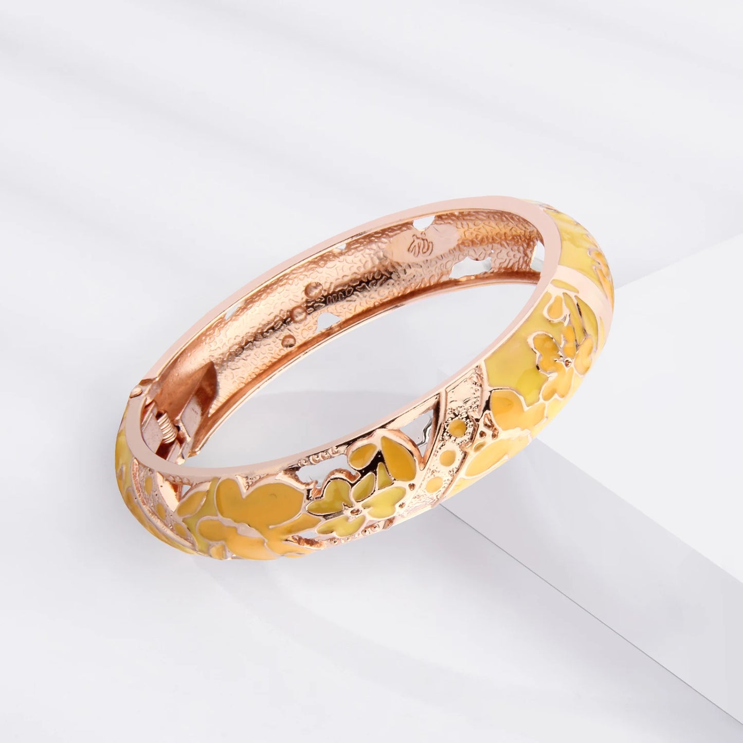 Enamel Bracelets For Women Bangle On Hand Floral Cloisonne Butterfly India African Jewelry Women's Hand Bracelets Designer Gifts