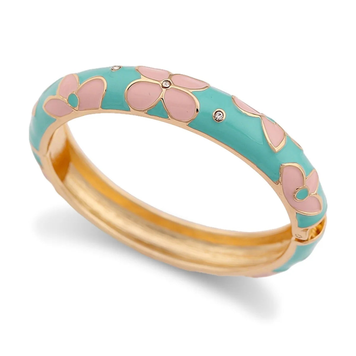 KMVEXO Bohemia Elegant Enamel Flower Bracelet For Woman Fashion Irregular Geometric Metal Bangle Punk Y2K Jewelry