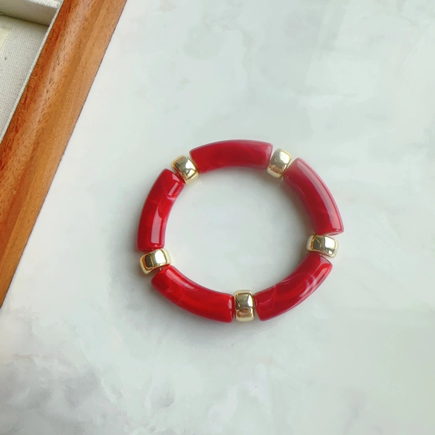 2026 Personalized Acrylic Resin Bead Bracelet For Women Trendy Summer Bohemian Sea Beach Seaside Vacation Jewelry Accessories