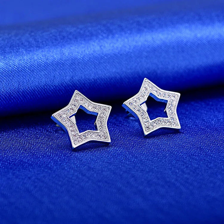 Hot Sale 925 Sterling Silver Earrings AAA Zircon for Women Fashion Party Original Jewelry Gifts Wedding Gift cute
