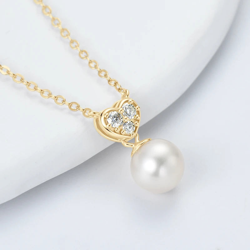 OXTAO Real 925 Silver Necklace Natural Freshwater Pearl Pendant for Women Clavicle Chain Necklace Fine Jewelry Gift wholesale