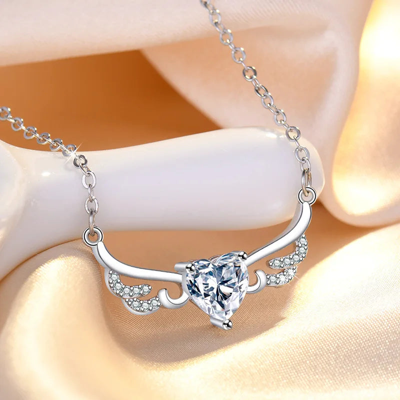 New 925 Sterling silver Necklace Pendant High quality Heart Fashion jewelry chains For Women Men Wedding Birthday Party Gift