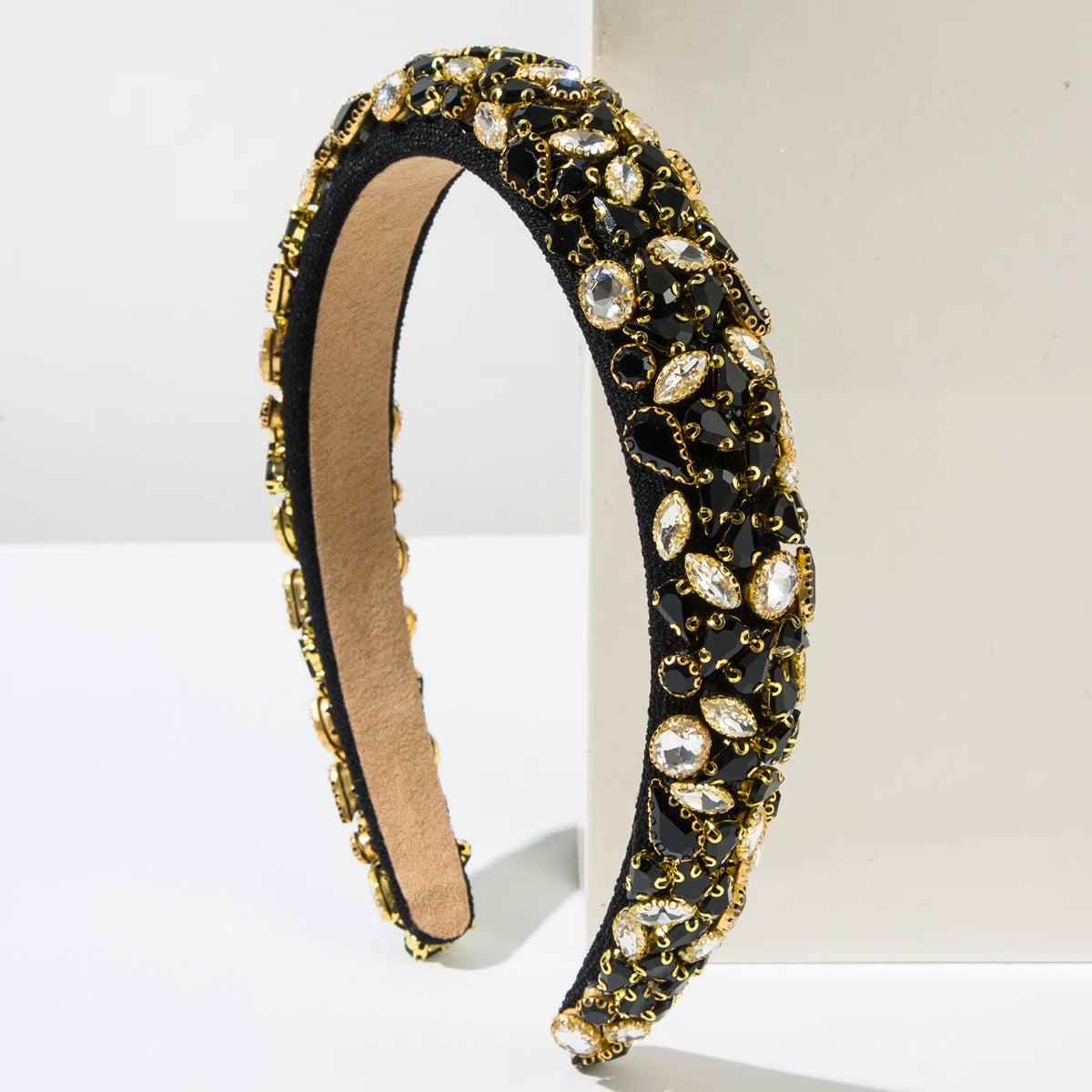 Cross border New Fashionable Baroque Headband Full Diamond Color blocked Heavy Industry Gorgeous Ball Headband for Women