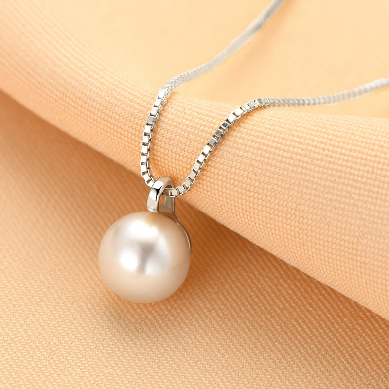 OXTAO Real 925 Silver Necklace Natural Freshwater Pearl Pendant for Women Clavicle Chain Necklace Fine Jewelry Gift wholesale