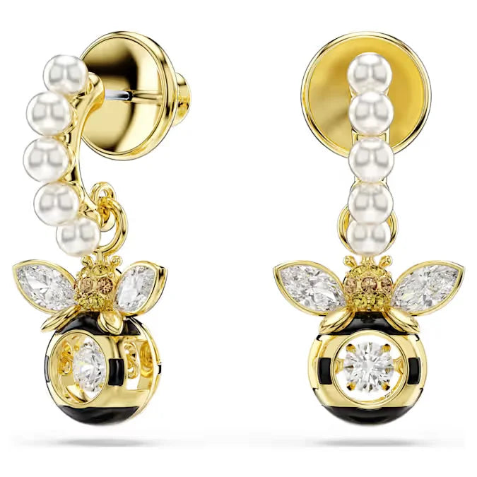 2026 New High-Quality Bee, Cupid's Arrow Heart Candy Snowflake Crystal Earrings for Women - Romantic and Elegant Holiday Gift