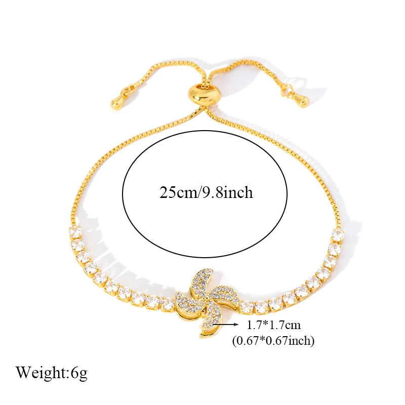 EILIECK New Fashion Stainless Steel Rotating Green Clover Zircon Necklace Bracelet Set For Women Trendy Waterproof Jewelry Gift